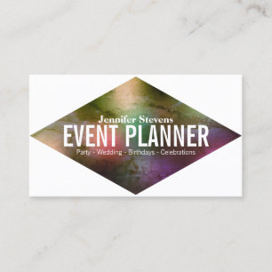 Giant vet, kleurig, ruitvormig deksel visitekaartje