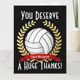 Giant Volleyball Coach Dank u Bedankkaart