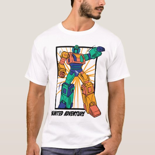 Giant Warrior Robot: Onbeperkt avontuur T-shirt (Voorkant)
