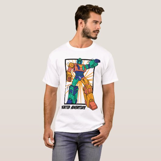 Giant Warrior Robot: Onbeperkt avontuur T-shirt (Voorkant volledig)