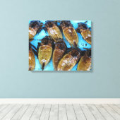 Giant Water Bug (Maeng Daa) ... Aziatische levensm Canvas Afdruk (Insitu (Houten vloer))