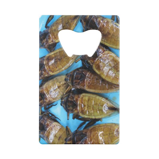 Giant Water Bug (Maeng Daa) ... Aziatische levensm Creditkaart Flessenopener (Achterkant)