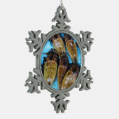 Giant Water Bug (Maeng Daa) ... Aziatische levensm Tin Sneeuwvlok Ornament (Links)