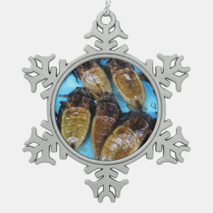 Giant Water Bug (Maeng Daa) ... Aziatische levensm Tin Sneeuwvlok Ornament