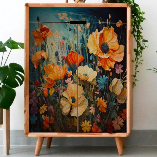Giant Wildflowers Decoupage Tissuepapier