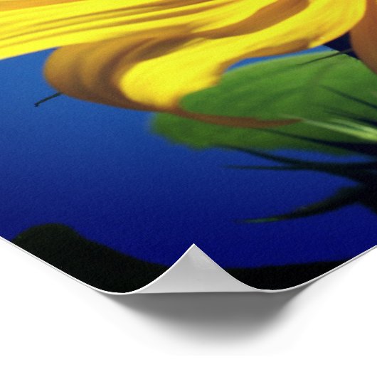 Giant Yellow Sunflower en Insect Friend Poster (Hoek)