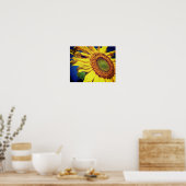 Giant Yellow Sunflower en Insect Friend Poster (Keuken)