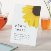 Giant Yellow Sunflower Foto Booth Weddenschap Reclamebord Met Voetstuk (Insitu)