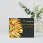 Giant Yellow Zonnebloem met gepersonaliseerde bood Briefkaart (Staand voorkant)