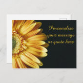 Giant Yellow Zonnebloem met gepersonaliseerde bood Briefkaart (Voorkant / Achterkant)