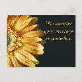 Giant Yellow Zonnebloem met gepersonaliseerde bood Briefkaart
