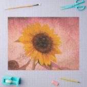 Giant  Zonnebloem Roze Gele Textuur Tissuepapier (Craft)