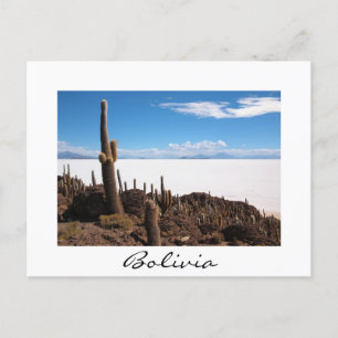 Giante cactus bij de Salar de Uyuni, Bolivia Briefkaart
