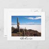 Giante cactus bij de Salar de Uyuni, Bolivia Briefkaart (Voorkant / Achterkant)