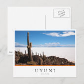 Giante cactus bij de Salar de Uyuni in Bolivia Briefkaart (Voorkant / Achterkant)