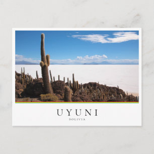 Giante cactus bij de Salar de Uyuni in Bolivia Briefkaart