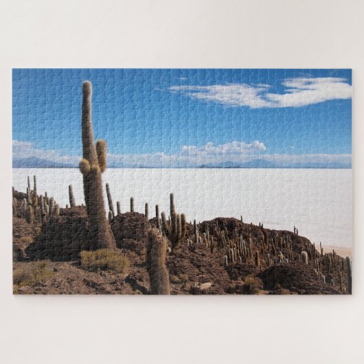 Giante cactus bij de Salar de Uyuni in Bolivia Legpuzzel (Horizontaal)