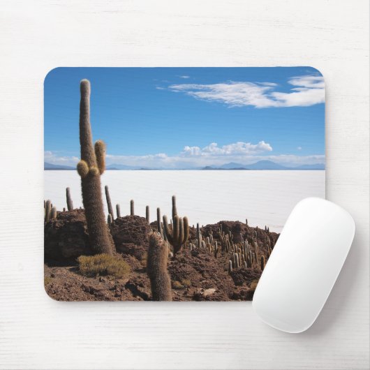 Giante cactus bij de Salar de Uyuni mousepad Muismat (Met muis)