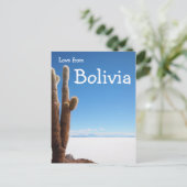 Giante cactus op de kaart van Salar de Uyuni (Staand voorkant)