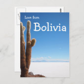 Giante cactus op de kaart van Salar de Uyuni (Voorkant / Achterkant)