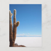 Giante cactus op het briefkaart Salar de Uyuni (Voorkant)