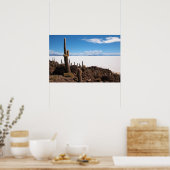 Giante cactus op het poster Salar de Uyuni (Keuken)