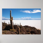 Giante cactus op het poster Salar de Uyuni (Voorkant)