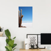 Giante cactus op het poster Salar de Uyuni (Thuiskantoor)