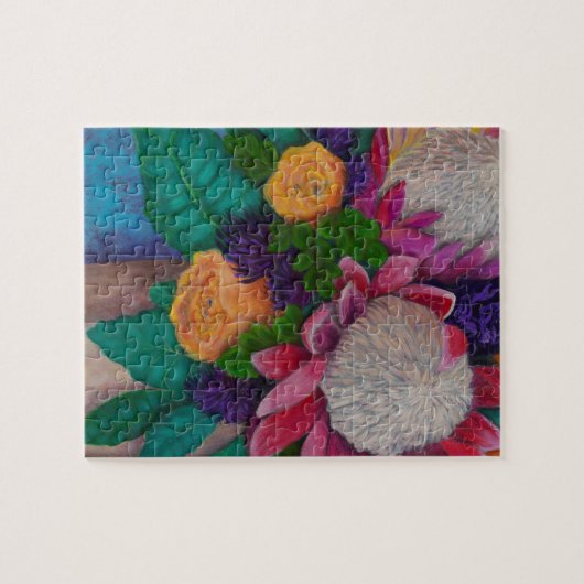 Giante eiwitten en Oranje Rozen Legpuzzel (Horizontaal)