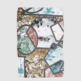 Giante geometrische vormen in een vreemde en sterk golfhanddoek