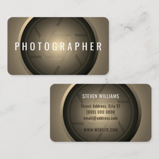 Giante lens tan visitekaartje (Voorkant / Achterkant)