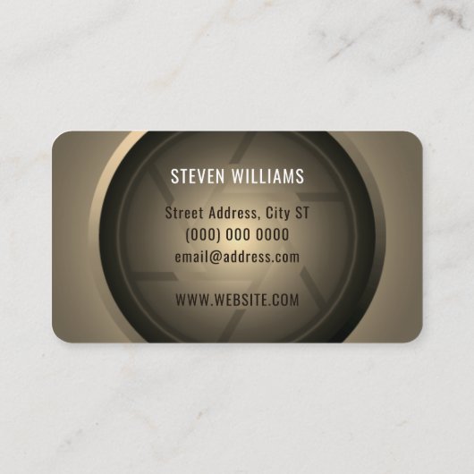 Giante lens tan visitekaartje (Achterkant)