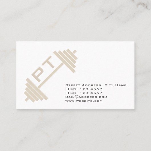 Giante logo barbell visitekaartje (Achterkant)