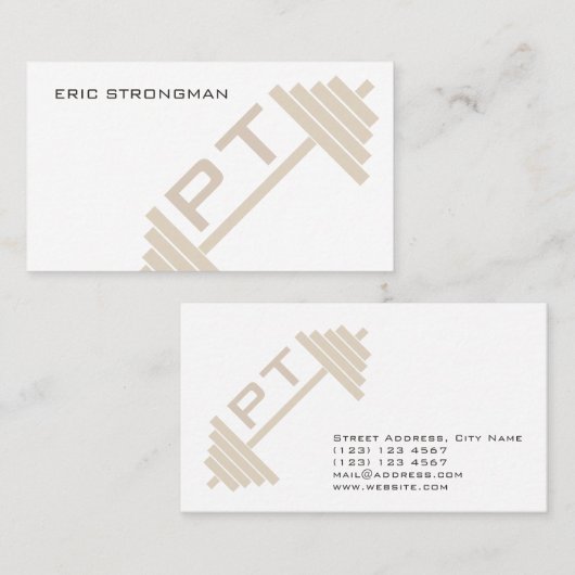 Giante logo barbell visitekaartje (Voorkant / Achterkant)