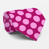 Giante retro stippen - Berry roze Stropdas (Opgerold)