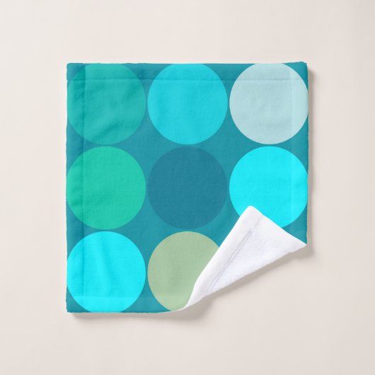 Giante Stippen uit de middeleeuwen, Turquoise, Aqu Bad Handdoek (Wasdoekje)