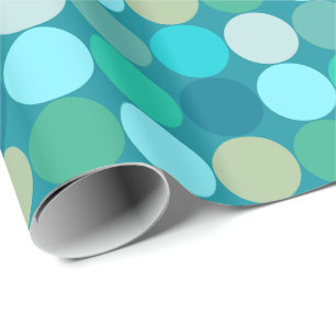 Giante Stippen uit de middeleeuwen, Turquoise, Aqu Cadeaupapier