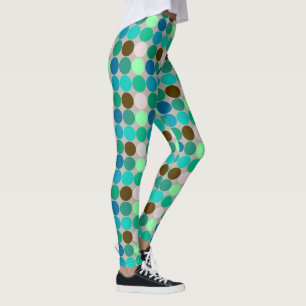 Giante Stippen uit de middeleeuwen, Turquoise en G Leggings