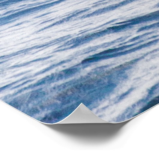 Giante walvis springt uit zee poster (Hoek)