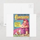 Giantess in een lavender Dress Briefkaart (Voorkant / Achterkant)