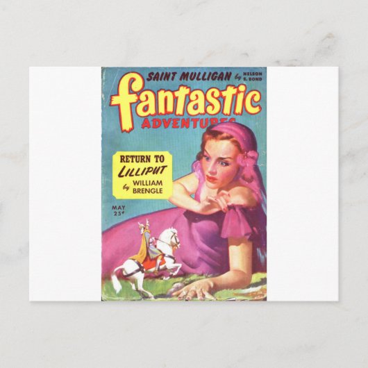 Giantess in een lavender Dress Briefkaart (Voorkant)