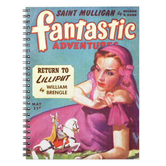 Giantess in een lavender Dress Notitieboek (Voorkant)