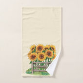 Giantgele zonnebloemen bad handdoek (Handdoek)