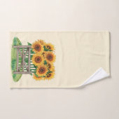 Giantgele zonnebloemen bad handdoek (Handdoek)
