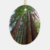 Giantic Redwood Trees National Forest California Keramisch Ornament (Rechts)