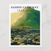Giants Causeway, Antrim Ireland Retro Style Briefkaart (Voorkant)