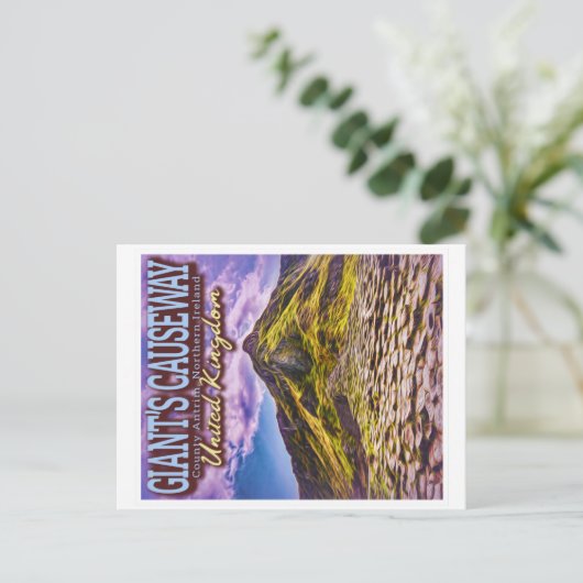 GIANT'S CAUSEWAY - ANTRIM NORTHERN IERLAND VK BRIEFKAART (Staand voorkant)