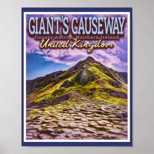 GIANT'S CAUSEWAY - ANTRIM NORTHERN IERLAND VK POSTER