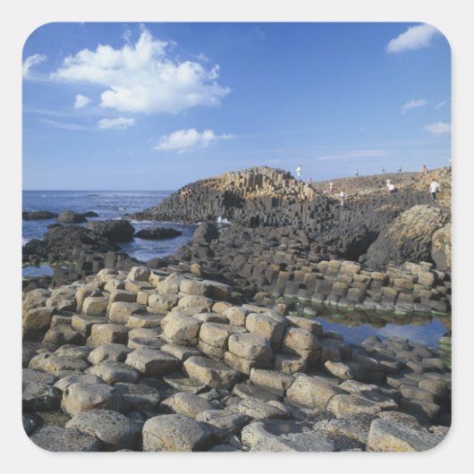 Giants Causeway, County Antrim, Northern Vierkante Sticker (Voorkant)
