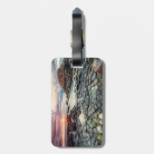 Giant's Causeway Ierland gestileerd Bagagelabel (Achterkant verticaal)